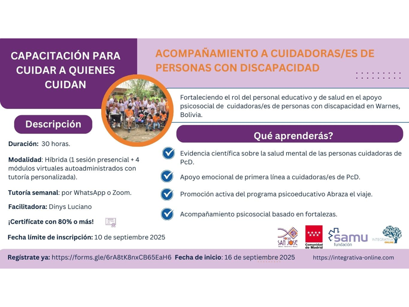 Acompañamiento de cuidadoras/es de personas con discapacidad
